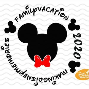 Clipart Iron on Transfer Disney Family 2020 Vacation SVG  Disney Trip  Minnie Family Trip SVG  Disney T-shirt design Cricut Silhouette
