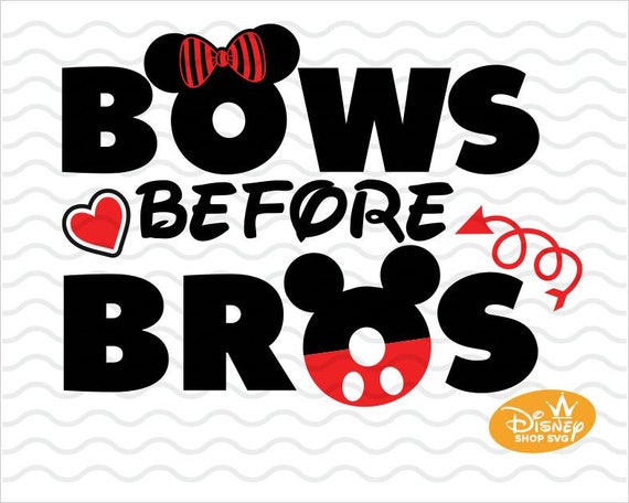 Minnie Bows Before Bros Svg Cheer Bow Svg Cheerleading Svg Etsy