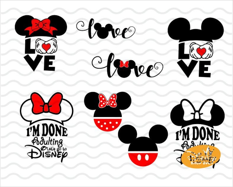 Download Disney Love SVG / Minnie Mouse Layered SVG / Disney I am ...