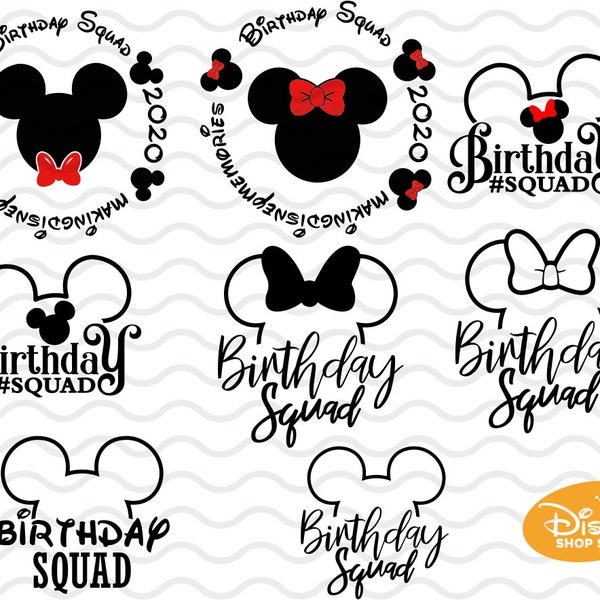 Birthday Mouse Birthday / Girl Gift Mouse Birthday/Birthday Squad  Squad/Mouse Svg/love Mouse Svg/Girl Svg/Digital