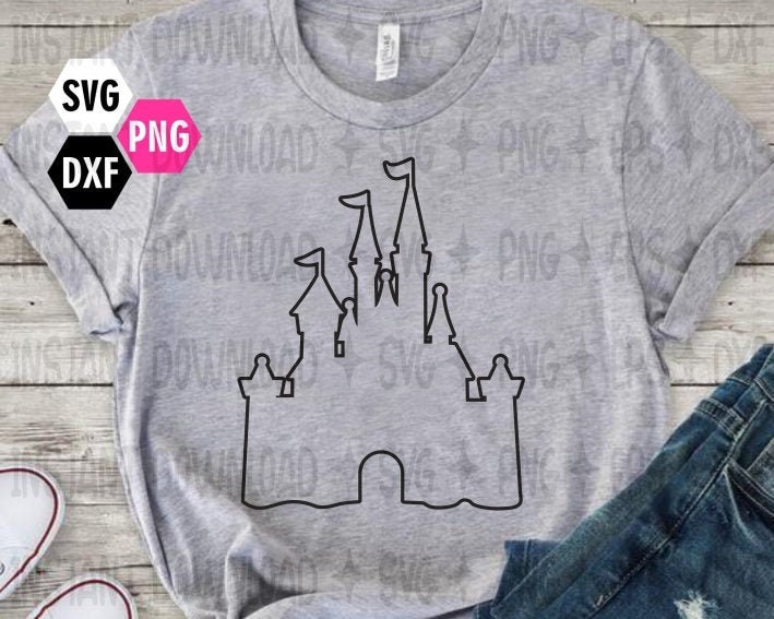 Disney Line Castle SVG / Disney Castle SVG / Disney Shirt - Etsy UK