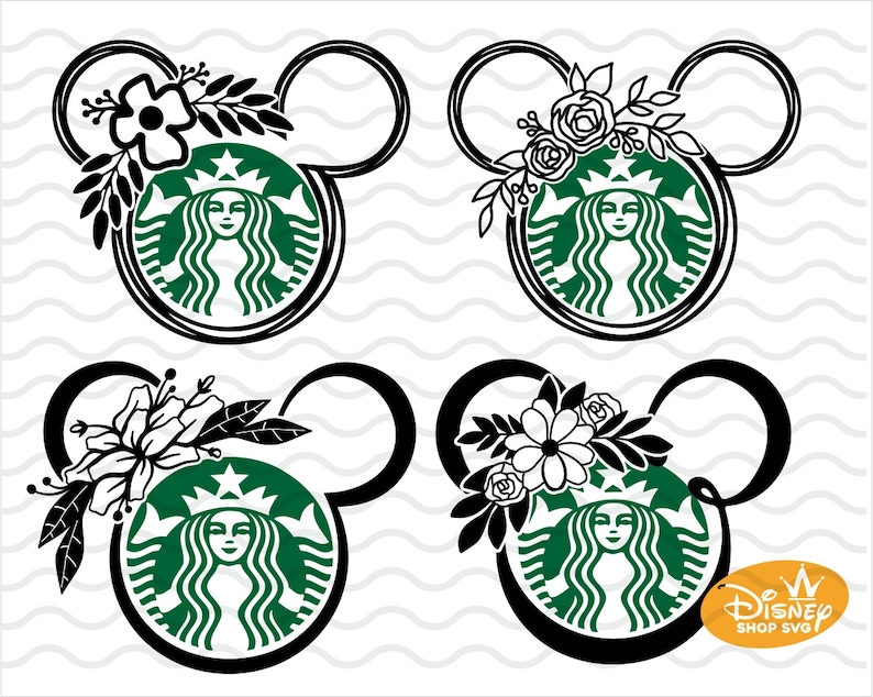 Download Disney Starbucks Svg Starbucks Svg Minnie Floral Svg | Etsy