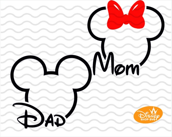 Download Mickey and Minnie Outline Head SVG / DISNEY / Dad & Mom ...