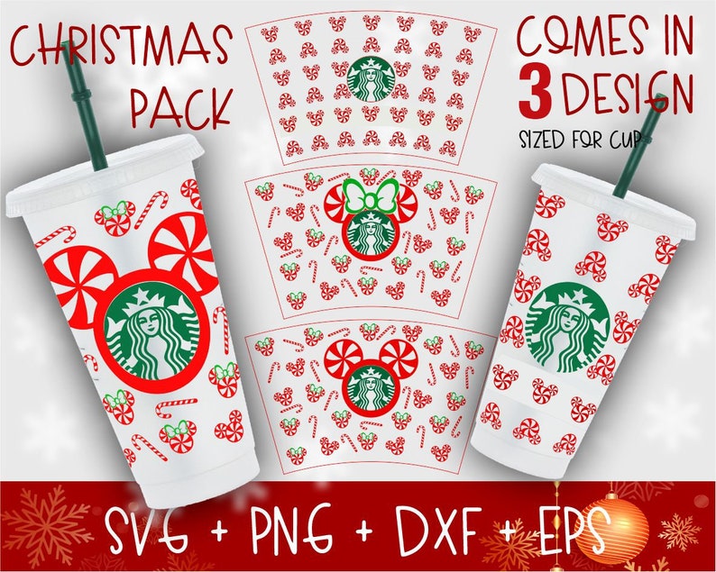 Download Disney Starbucks Wrap Svg Envoltura de Navidad SvgDisney ...