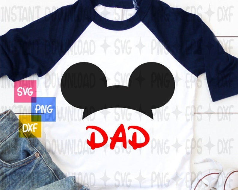 Mickey Mouse Ears Dad SVG / Disney Mickey Mouse head SVG ...