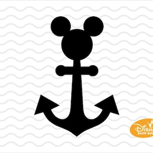 Anchor Mickey head SVG / Disney Cruise SVG / Mickey Mouse svg | Etsy