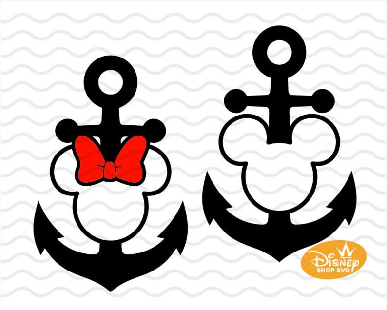 Download Minnie and Mickey Anchor SVG / Cut File Cricut Design | Etsy