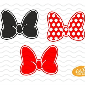 SVG DXF PNG Minnie Mouse arco Clipart / Layared minnie mouse carino prua svg / minnie carina / Instant scaricare design per cricut o sagoma