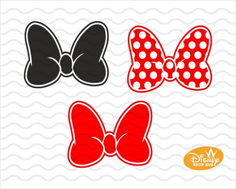 Download SVG DXF PNG Minnie Mouse Bow Clipart / Layared minnie ...