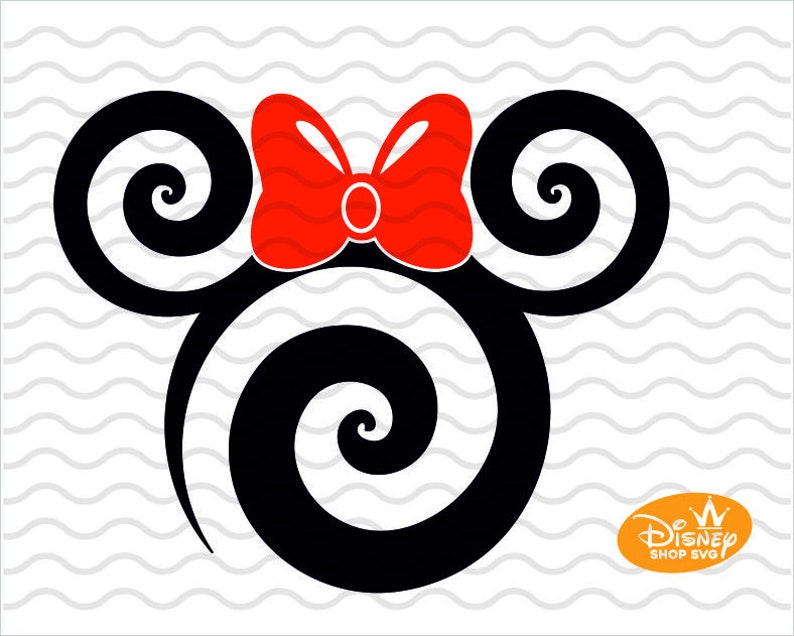 Download Swirly Minnie Head SVG / Swirl Disney Svg Minnie DXF ...