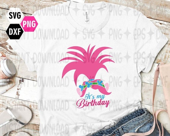 Download Poppy Birthday Svg Trolls Poppy Birthday Svg Instant Download Poppy Hair Svg File Cricut Silhouette Cut