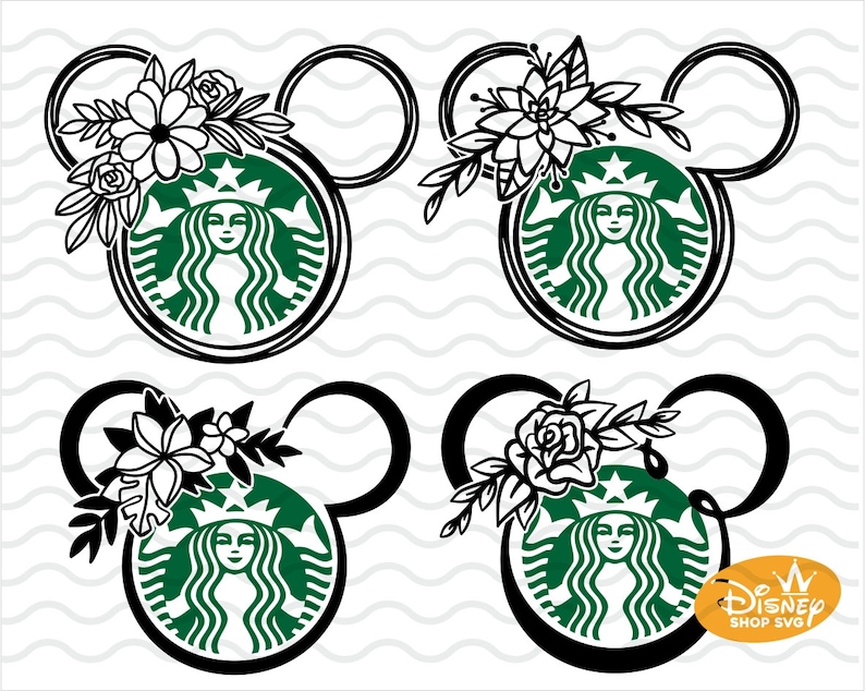 Disney Starbucks Svg,Starbucks Logo Svg,Disney Floral Svg,Starbucks Cold Cup Svg,Starbucks Svg,Venti and Tumbler,Instant Download,Dxf,Png 