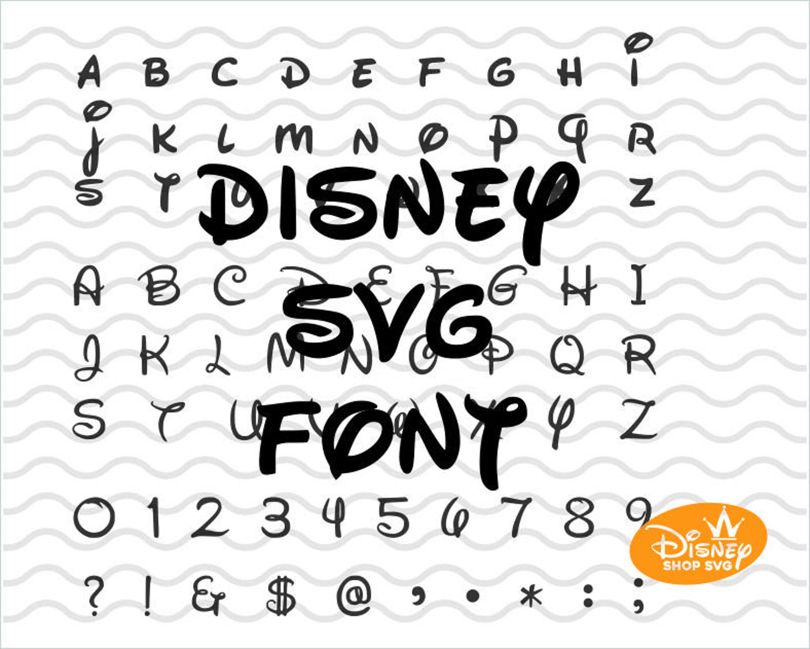 Disney Font Svg Collection Disney Alphabet Dxf Disney Etsy