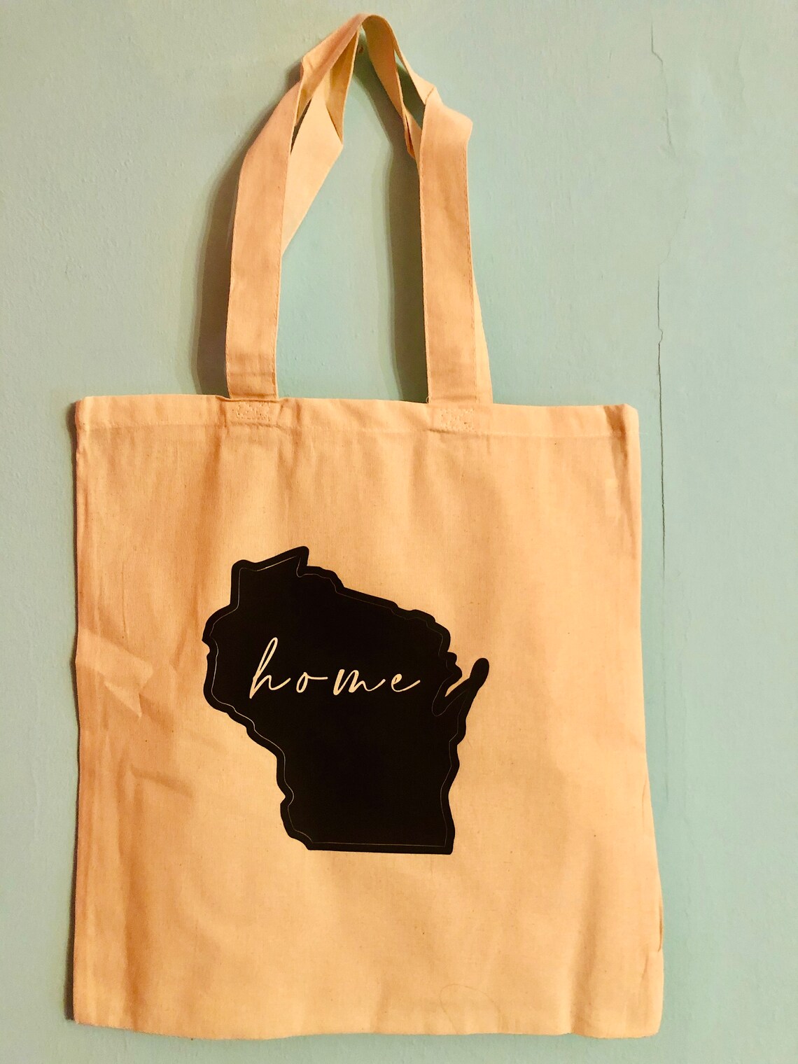 Wisconsin Tote Bag Custom Wisconsin Tote Bag Home Tote Bag Etsy