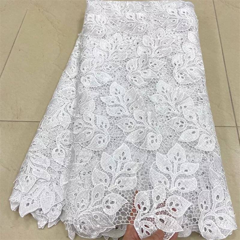 Latest African French Lace Fabric High Quality Guipure Lace