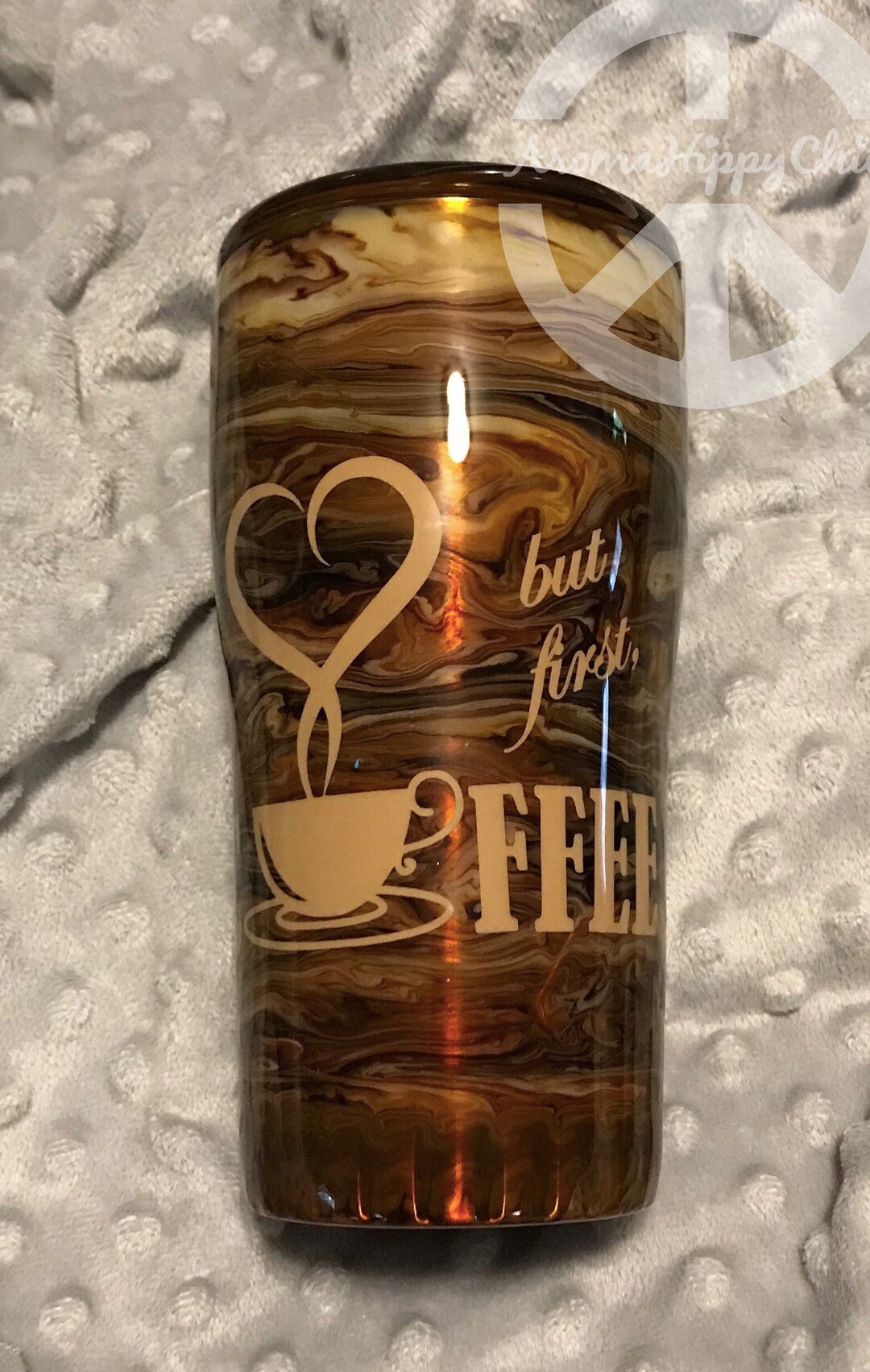 Ink Swirled Tunbler / Stainless Steel Tumbler / Swirl Paint Tumbler