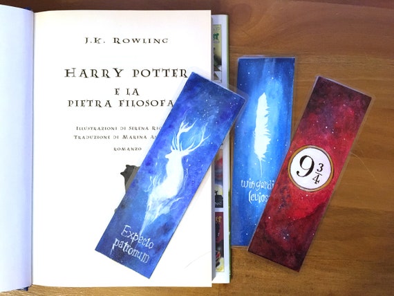 Hand-painted Watercolor Bookmarks Harry Potter 
