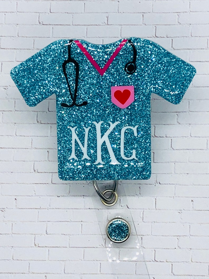 Scrubs Acrylic Badge Reel Scrub Nurse Badge Reel RN Badge Etsy