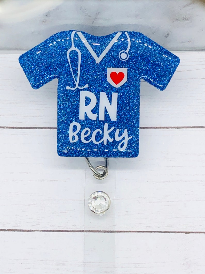 Scrubs Acrylic Badge Reel Scrub Nurse Badge Reel RN Badge - Etsy