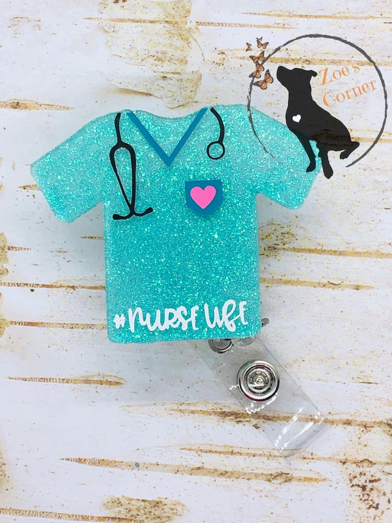 Scrubs Acrylic Badge Reel Scrub Nurse Badge Reel RN Badge Etsy