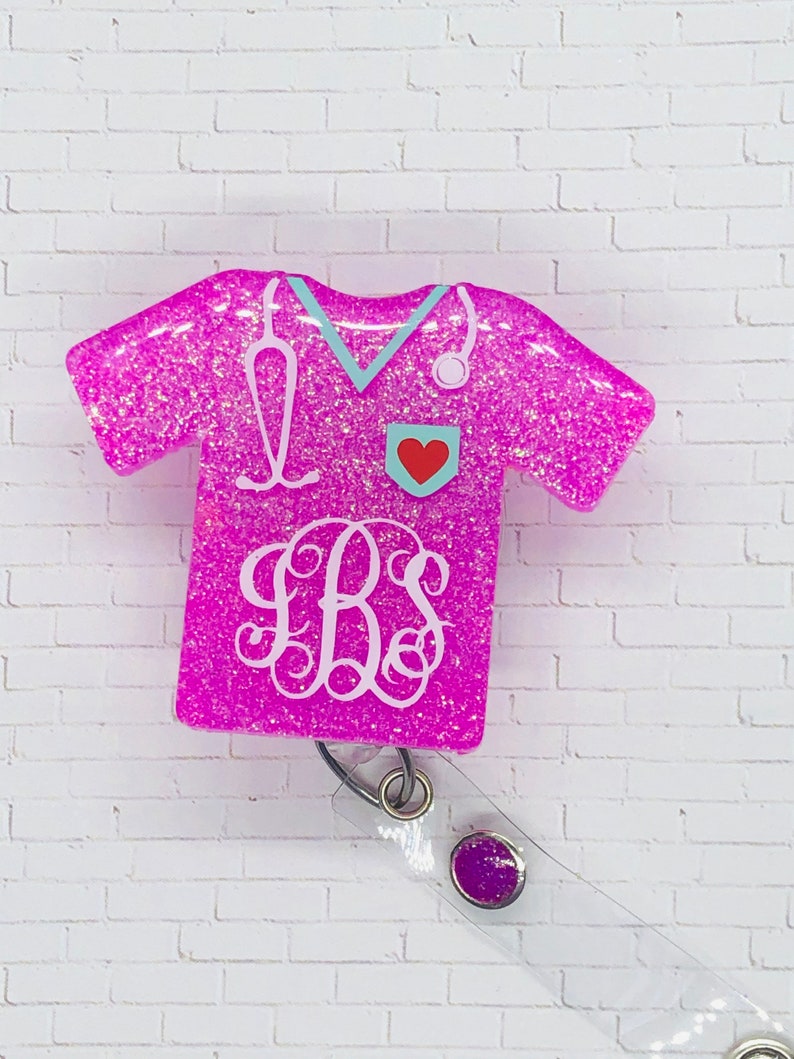 Scrubs Acrylic Badge Reel Scrub Nurse Badge Reel RN Badge Etsy