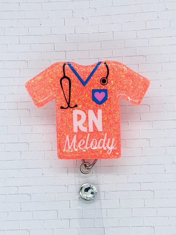 Scrubs Acrylic Badge Reel Scrub Nurse Badge Reel RN Badge Etsy