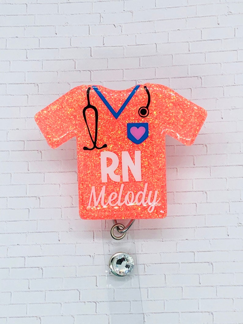 Scrubs Acrylic Badge Reel Scrub Nurse Badge Reel RN Badge Etsy