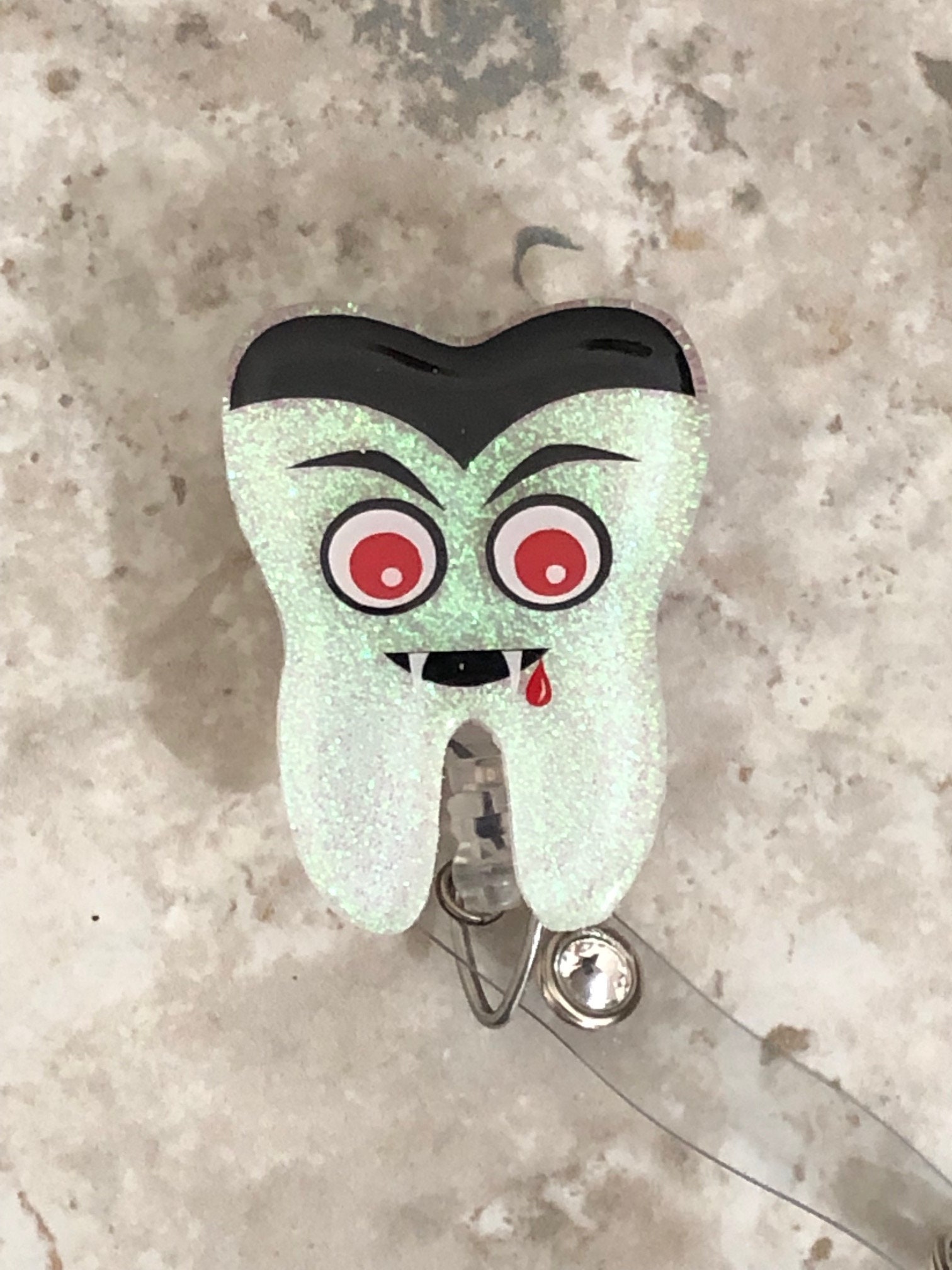 Dracula Tooth Acrylic Badge Reel, Dentist Badge Reel, Dental Hygienist Badge  Reel, School Nurse Badge Reel, Dental Badge Reel 