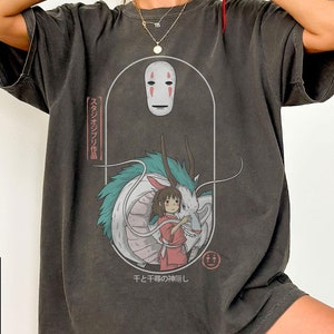 Ghibli Character T-shirt, Spirited Away, Princess Mononoke, Totoro 