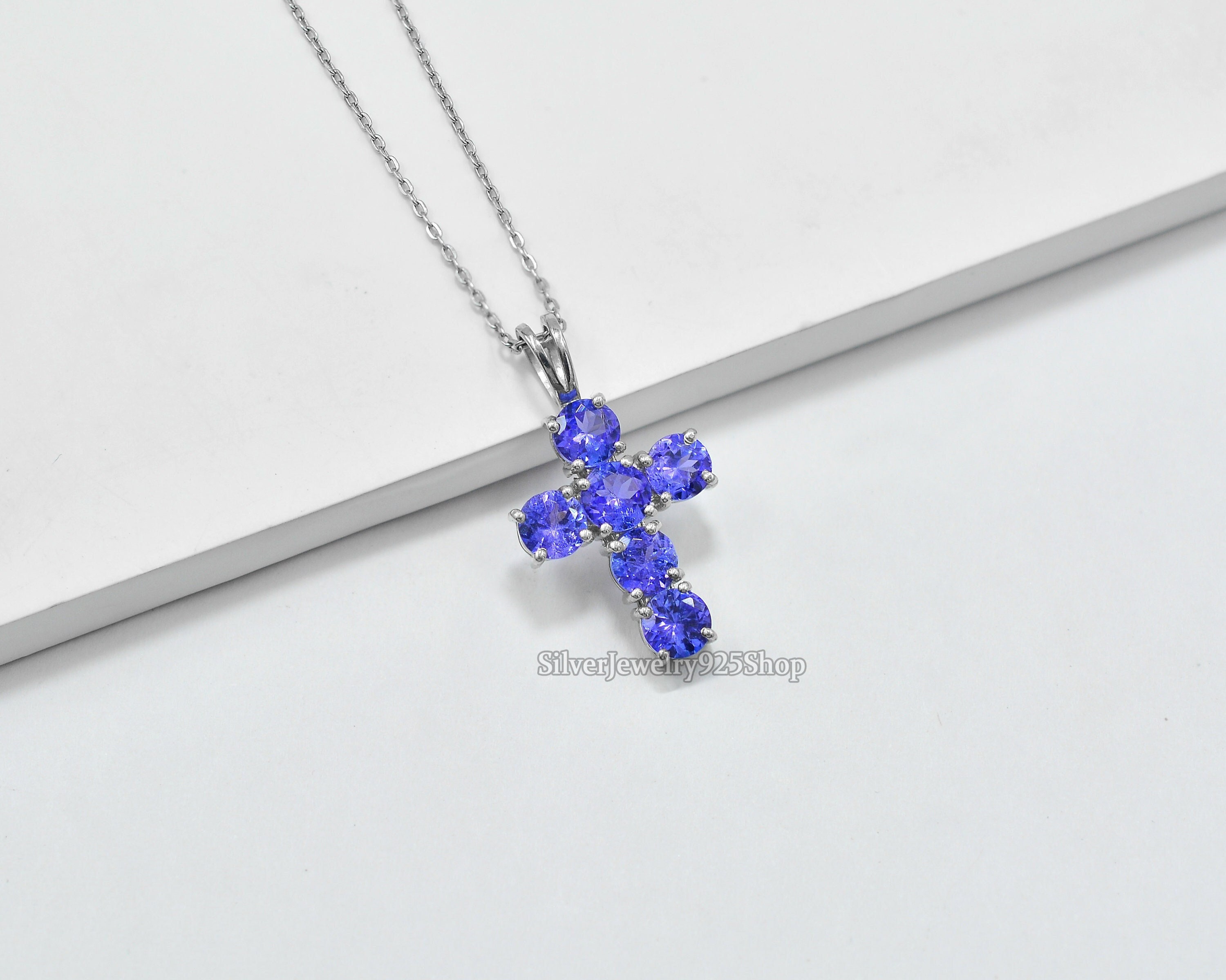 Stand Out Tanzanite and Diamond White Gold Southern Cross Pendant - Afrogem  Jewellers