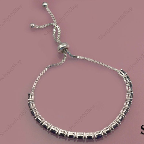 925 Sterling Silver, Natural Blue Sapphire Bracelet, Blue shops Stone Bracelet, September Birthstone, Prong Setting, Sapphire Jewelry Gift For Her