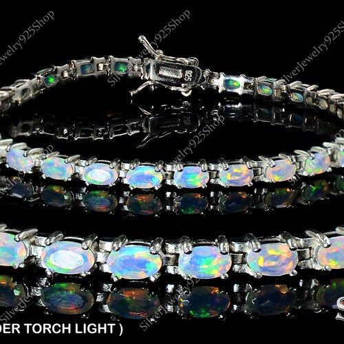 Black opal tennis bracelet Clearance