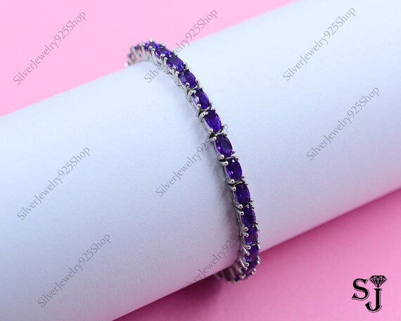 Details about Natural Purple AMETHYST Bracelet 925 STERLING SILVER #8 Adjustable w/ Extender Details about Natural Purple AMETHYST Bracelet 925 STERLING SILVER #8 Adjustable w/ Extender