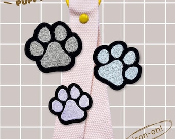 Little Puppy Paw Embroidery Iron On Patch Set For Clothes Bags Backpacks Dog Lovers