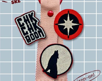 Stray Kids CHK CHK BOOM Inspired Embroidery Iron On Patch Set For Clothes Bags Backpacks For Kpop Lovers Stay