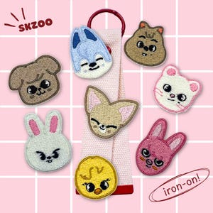 Farbenfrohe Bügelpatches – Kawaii Designs für kreative Projekte - Für DIY Schlüsselanhänger - SKZOO