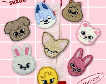 Colorful iron-on patches – Kawaii designs for creative projects – For DIY keychains – SKZOO