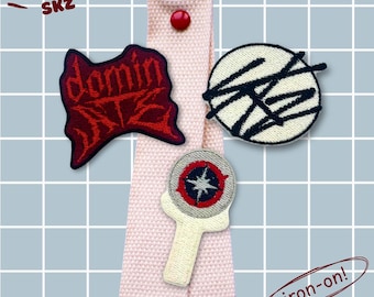 Stray Kids CHK CHK BOOM Inspired Embroidery Iron On Patch Set For Clothes Bags Backpacks For Kpop Lovers Stay