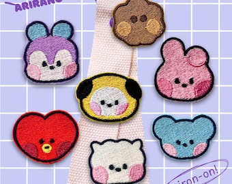 Iron-On Patch – Kawaii Animals | K-Pop Inspired Patch | Iron-On Patch for Jackets & Bags