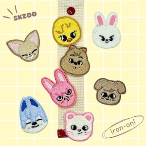 Farbenfrohe Bügelpatches – Kawaii Designs für kreative Projekte - Für DIY Schlüsselanhänger - SKZOO