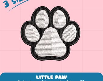 Little paw print – Machine embroidery – Embroidery file – various sizes
