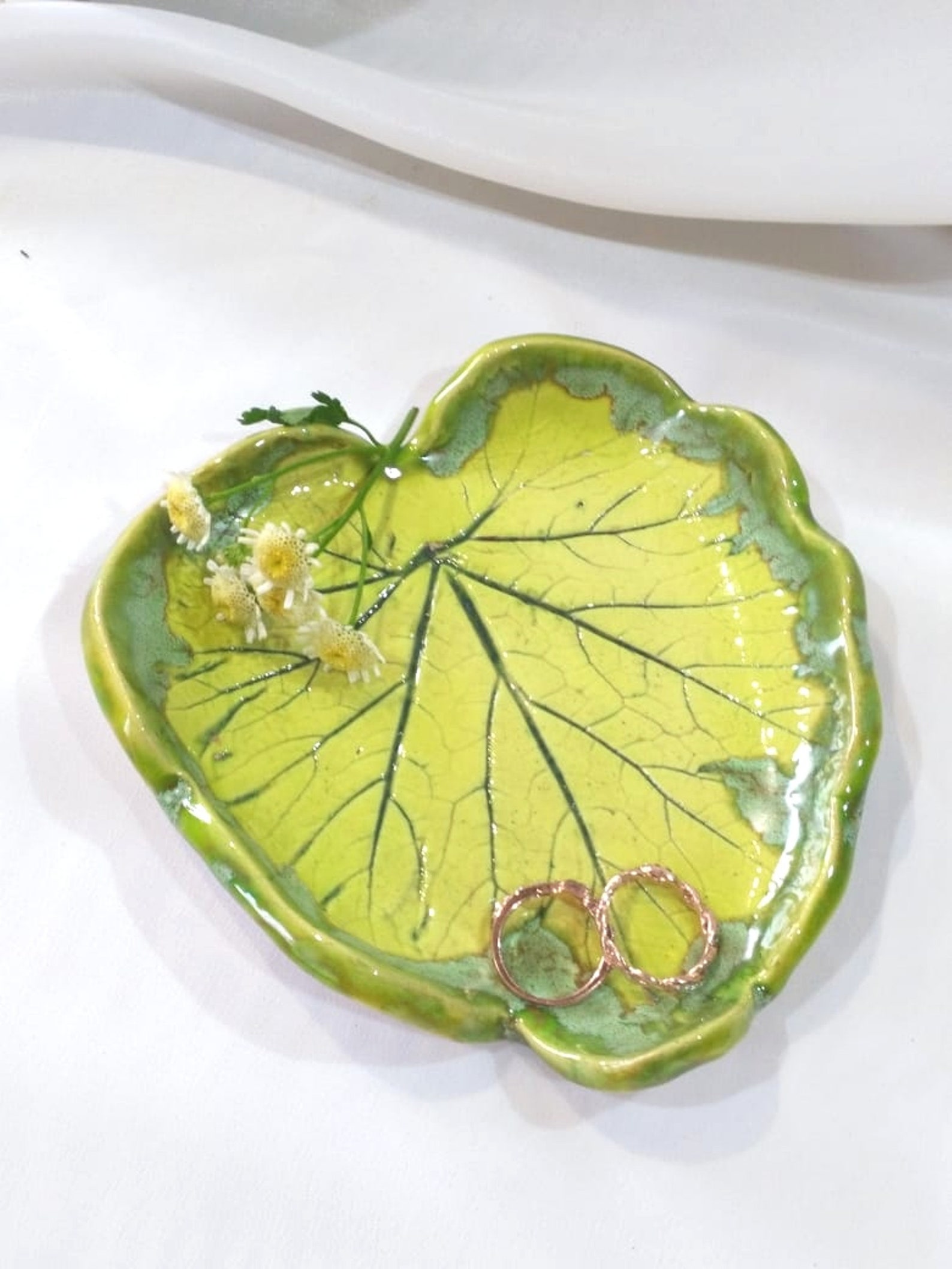 Ceramic leaves leaf plate pottery plate decor plateceramic Etsy