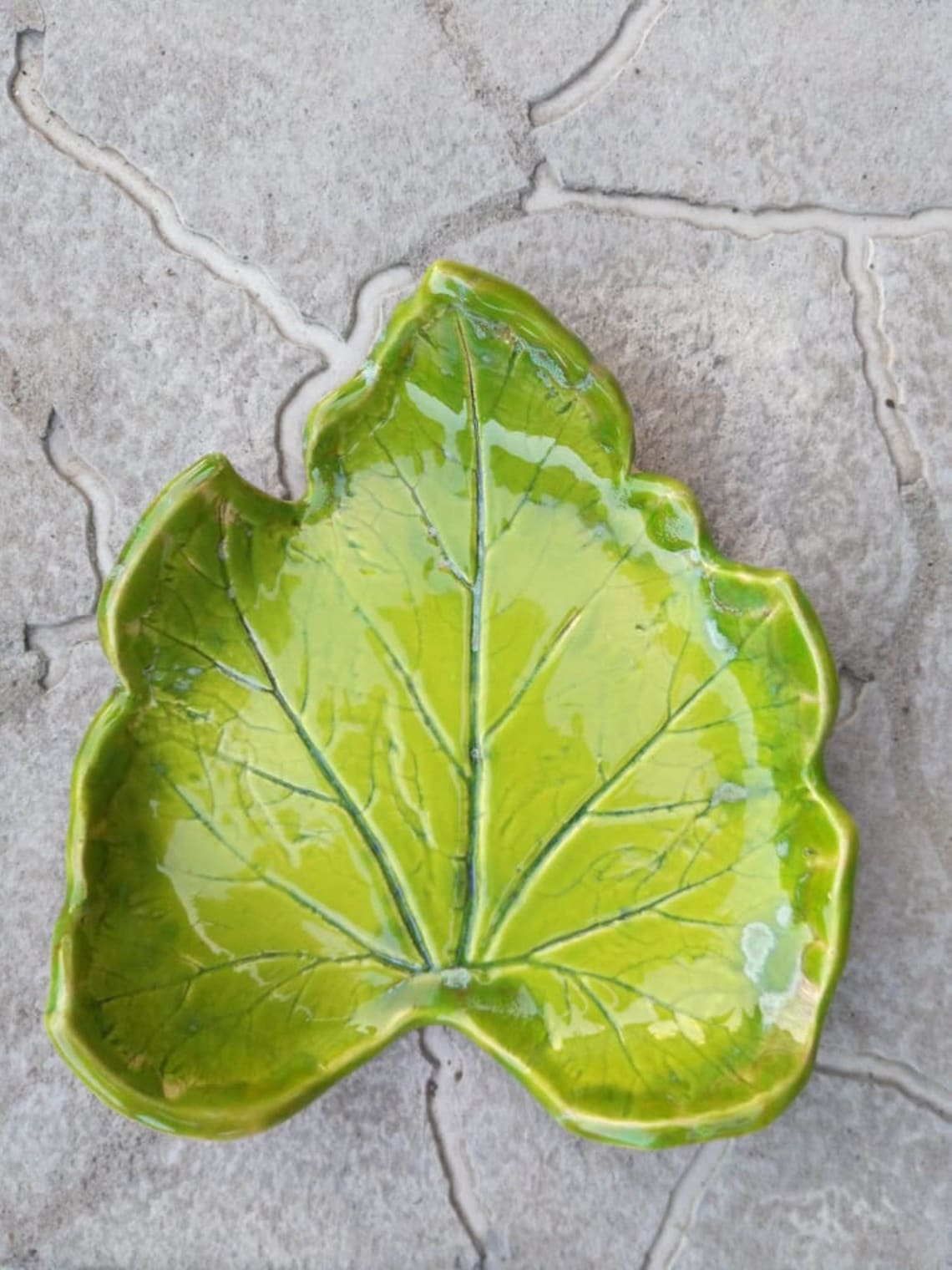 Ceramic leaves leaf plate decor plate pottery plate Etsy