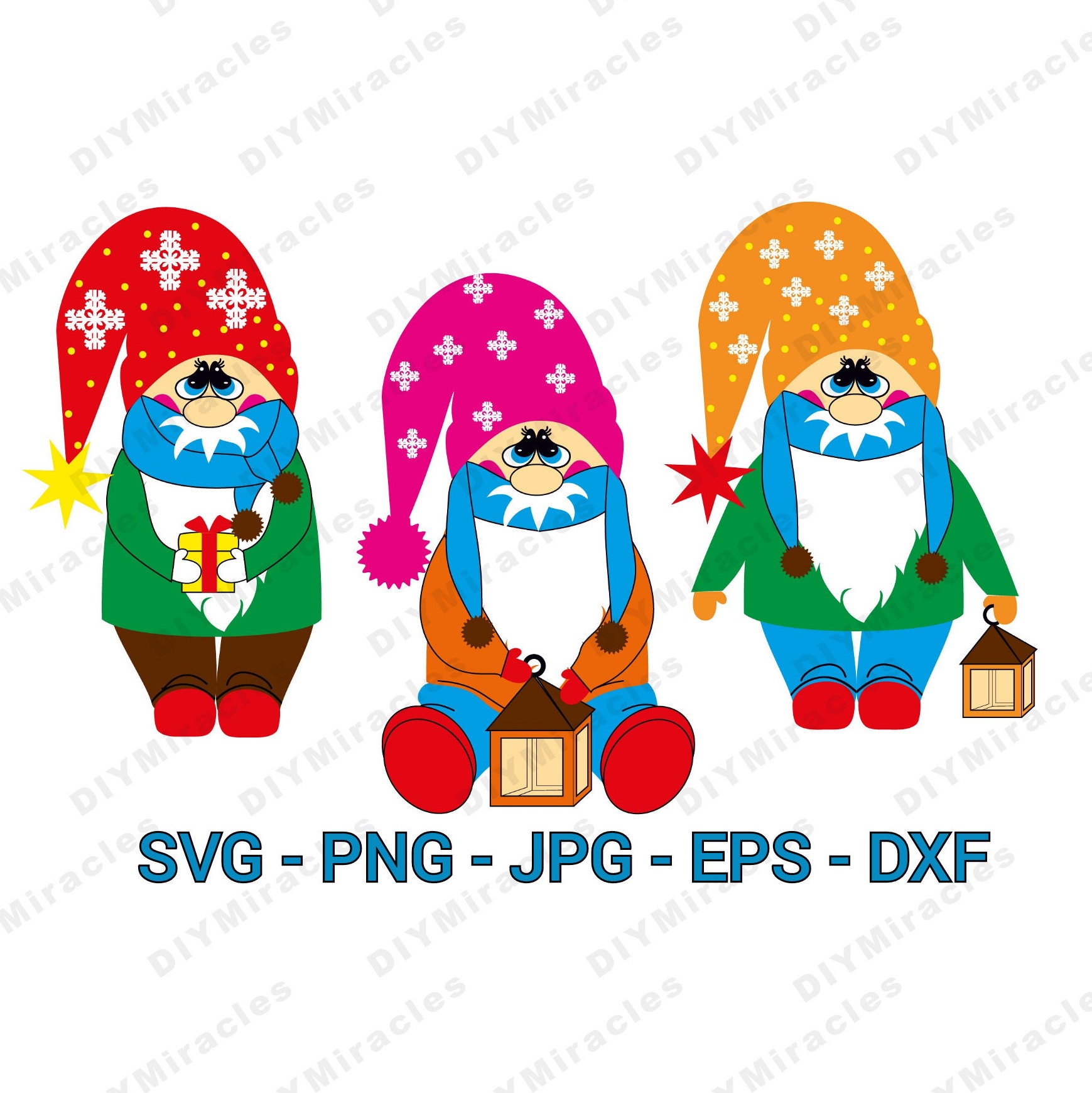 Christmas gnomes svg designs Instant download Winter gnome | Etsy
