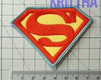 7/" x 10/" Large Red /& Gray Fully Embroidered Superman Red Son Chest Logo Patch