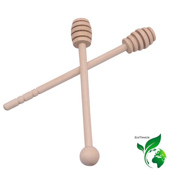 Honey dippers 5 pieces natural wood 16 cm / 6.3 inches Etsy
