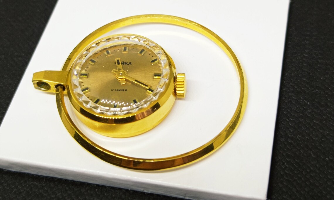 Vintage Women's Pendant Watch chaika GOLD With Au5 Etsy