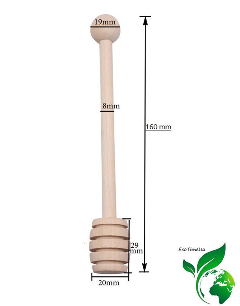 Honey Dippers 5 Pieces Natural Wood 16 Cm / 6.3 Inches Etsy UK