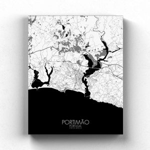 Portimao, Portugal | Carte urbaine, Toile, espace vert, texture, personnalisable, Poster, carte murale, frais port gratuits