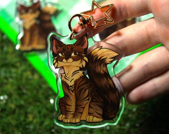 Portachiavi in acrilico bifacciale Bramblestar Warrior Cats da 2,5 pollici